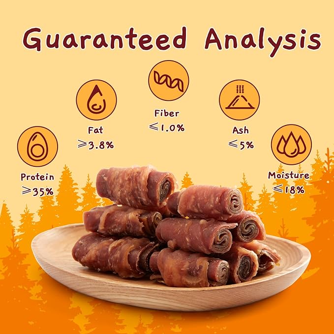 Jungle Calling Triple Flavor Rolls Dog Treats, Made with Real Chicken Duck Beef Meat, Rawhide Free Dogs Snacks,Healthy, Easily Digestible, and High Protein Treat, 10.6 oz
