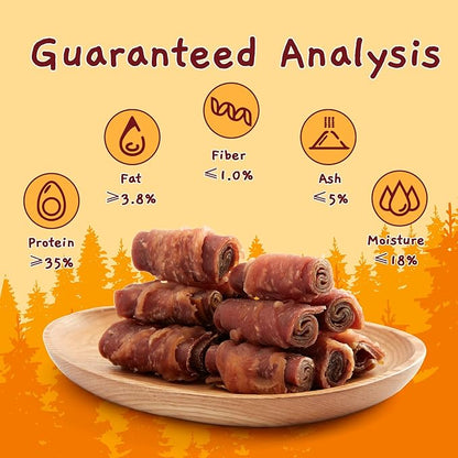 Jungle Calling Triple Flavor Rolls Dog Treats, Made with Real Chicken Duck Beef Meat, Rawhide Free Dogs Snacks,Healthy, Easily Digestible, and High Protein Treat, 10.6 oz