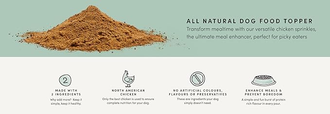Crumps Naturals Chicken Sprinkles 4.2oz, Dog Treats, Sprinkles, Toppers