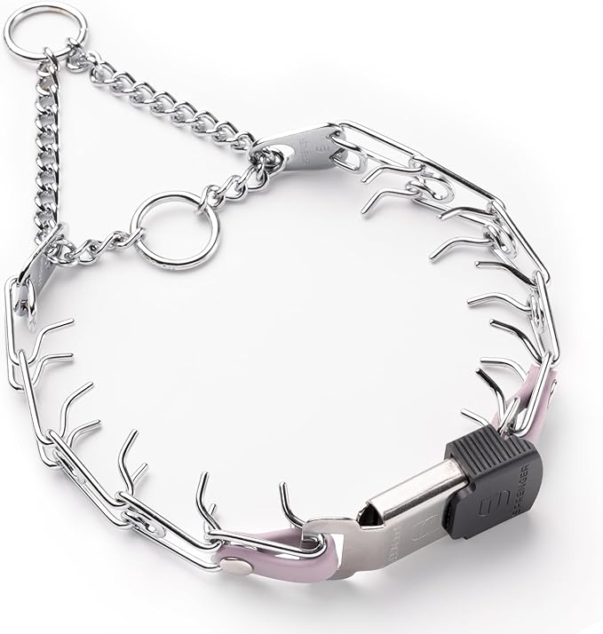 Herm Sprenger Chrome Plated Steel Dog Collar with Quick Release ClicLock Buckle O-Ring Biothane Insert Training Collar Made in Germany (Pastel Purple, 16in x 2.25mm(Neck Size up to 13-14in))