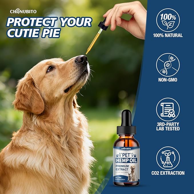Pets Oil Help Oil for Dogs Cats, Hammer Help with Relieves Pаin, Anxiеty, Inflammation, Aggrеssive Rеlax, Suppоrt Skin Hеalth, Promotes Appеtite-Hiр & Jоint