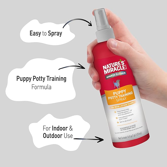 Nature’s Miracle Advanced Platinum Puppy Potty Training Spray, 16 Ounces, Dog Training Aid