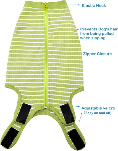 Dog Surgery Recovery Suit - After Spay, Abdominal Wounds Post Surgical Recovery, Anti Licking Breathable Dog Onesies for Small, Medium & Large Pet, Alternative Bandages Cone E-Collar