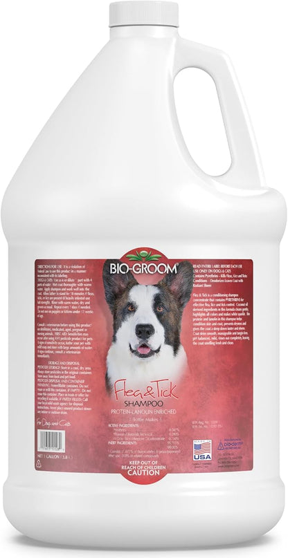 Bio-Groom Flea & Tick Dog Shampoo – Flea and Tick Prevention for Dogs, Cat Flea Treatment, Cruelty-Free, Made in USA, Natural Tick Repellent, Protein-Lanolin Shampoo – 1 Gallon