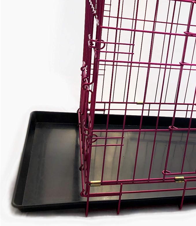 PET Expressions Luxury Colorful 24 Inch Foldable Dog Crate with 2 Doors | Free Training Ebook and Pet Calming Music | 3 Colors & 3