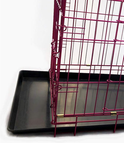 PET Expressions Luxury Colorful 24 Inch Foldable Dog Crate with 2 Doors | Free Training Ebook and Pet Calming Music | 3 Colors & 3
