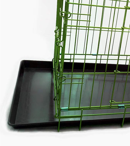 PET Expressions Luxury Colorful 24 Inch Foldable Dog Crate with 2 Doors | Free Training Ebook and Pet Calming Music | 3 Colors & 3
