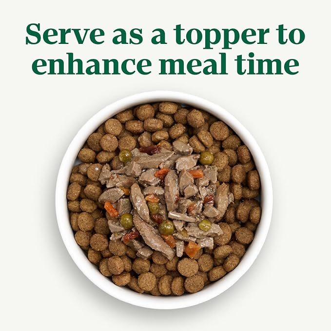 Nutro Hearty Stew Canned Wet Dog Food, Natural Grain Free Dog Food Wet Cuts in Gravy Chunky Beef, Tomato, Carrot & Pea, 12.5 oz Cans (12 Count, Pack of 1)