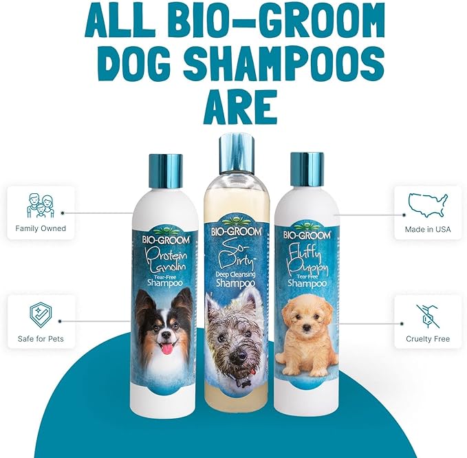 Bio-Groom So-Dirty Dog Shampoo - Quick Rinse Pet Shampoo, Dog Bathing Supplies, Puppy Wash, Dog Grooming Supplies, Cruelty-Free, Made in USA, Shampoo for Smelly Dogs - 5 Gallons