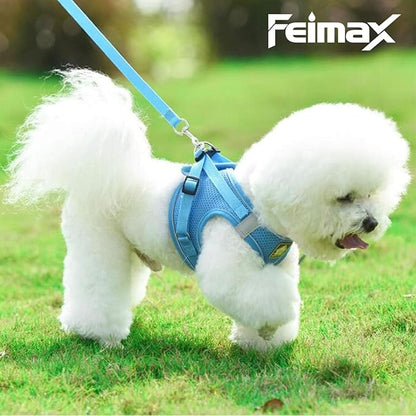 FEimaX Dog Harness and Leash Set, No Pull Breathable Soft Mesh Puppy Vest Harness Reflective Adjustable Pet Harnesses for Small Medium Dogs and Cats - Outdoor Easy Control for Walking