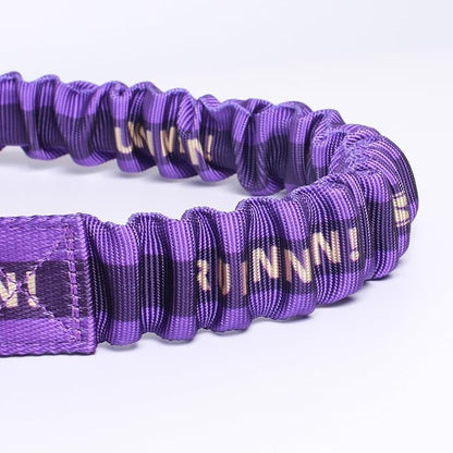 Hands Free Dog Leash, Heavy Duty with Waist Belt & Storage Pouch, Strong Pull Control, Two Handles Bungee for Running & Walking, Big & Medium Dogs, Purple