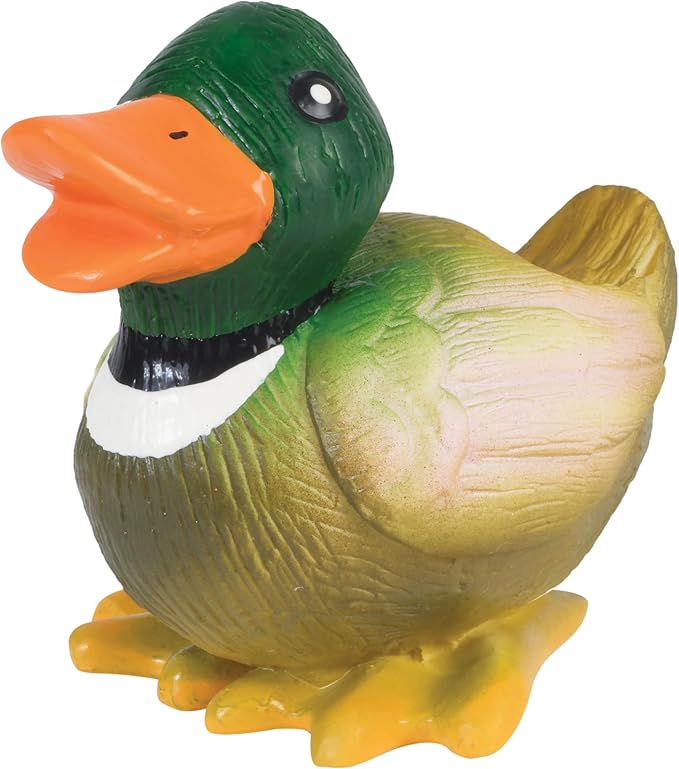PetSafe Busy Buddy Latex Squeeze Meeze Raccoon, Fun Squeeze Dog Toy with Squeaker - Duck
