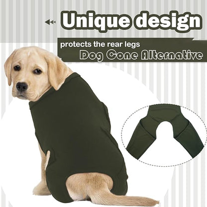 ROZKITCH Back Leg for Dogs Rear Leg Rear Legs, Pet Sleeve to Prevent Licking Wound Elbow Protector, Long Sleeve Dog Surgery Recovery Suit for Sprain ACL CCL Arthritis Joint Care Green M