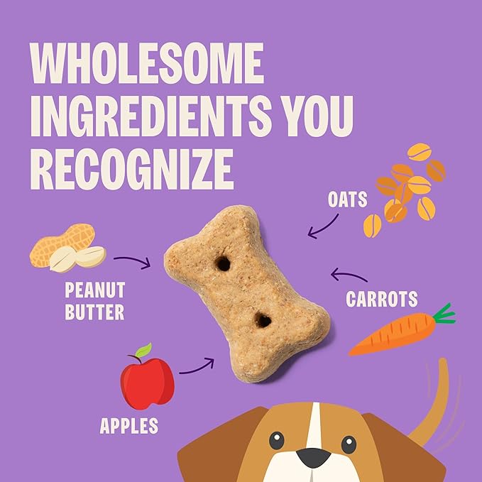 Wellness Old Mother Hubbard Classic P-Nuttier Dog Biscuits, Natural Training Treats, Peanut Butter Flavor, Mini Size, 6 lb Box