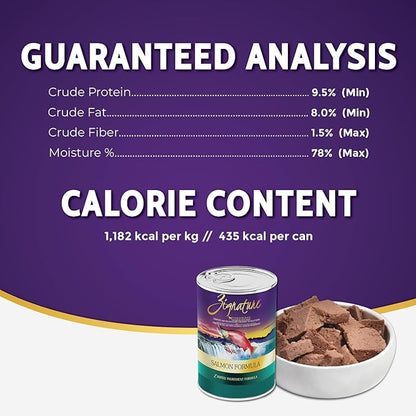 Zignature Salmon Limited Ingredient Formula Wet Dog Food 13oz, case of 12
