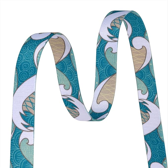Mihqy Dog Collar with Bohemia Floral Tribal Geometric Patterns - Soft Ethnic Style Collar Adjustable for Small Medium Large Dogs(Sea Wave,XS)