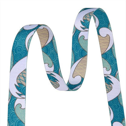 Mihqy Dog Collar with Bohemia Floral Tribal Geometric Patterns - Soft Ethnic Style Collar Adjustable for Small Medium Large Dogs(Sea Wave,S)