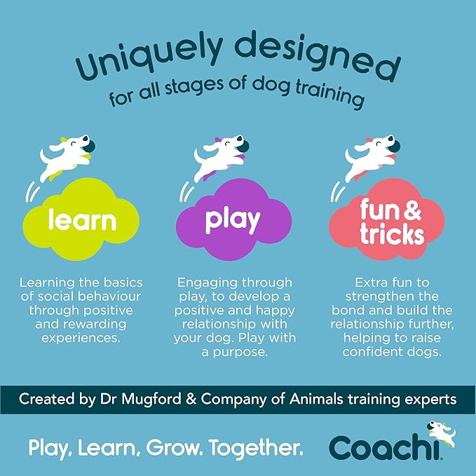 Coachi Training Line 10m Safe Training Outdoors, Recall Training, Dog & Puppy Socialisation, Lightweight, Waterproof, Perfect for Stopping Chasing. Suitable for Medium & Large Dogs & Puppies
