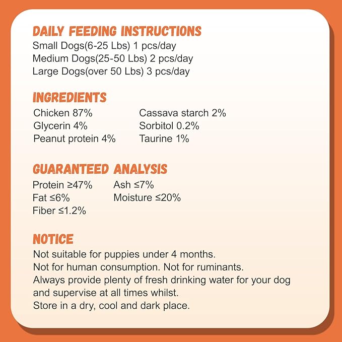 Pawmate Dog Treats Chicken Jerky Rings, Rawhide-Free Grain-Free Real Dried Tenders Natural Chicken Breast Dog Chewy Training Snacks for Small Medium Large Dogs Large Pack, 10.6 oz