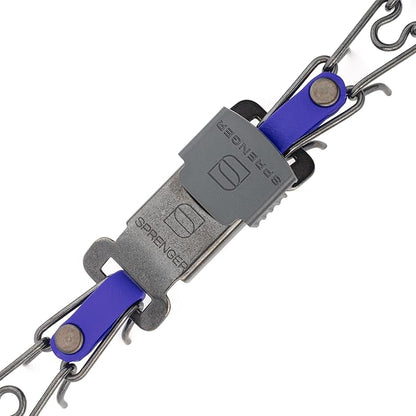 Herm Sprenger Black Stainless Steel Dog Collar with Quick Release ClicLock Buckle O-Ring Biothane Insert Training Collar Made in Germany (Blueberry Royal, 16in x 2.25mm(Neck Size up to 13-14in))