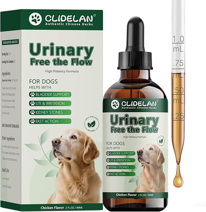 Bladder & Kidney Stones Dissolver for Dogs – Helps with Stone and Crystals Fragment Flush & Prevention – Natural Dog UTI Treatment, Herbal Vet-Formulated, Dog Urinary Tract Infection Treatment