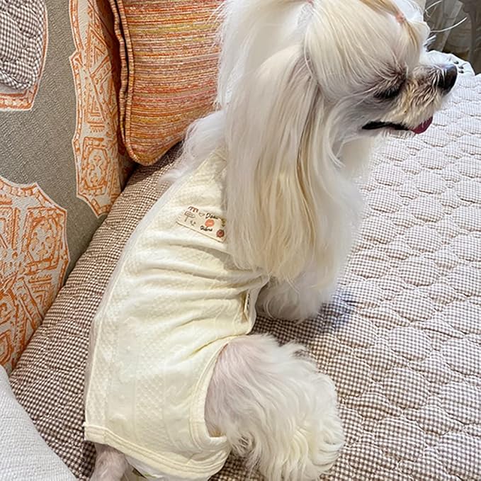 RSS08-Vblue-S+ Recovery Suit for Surgery - Dog Abdominal Wounds Bandages, Wound Protective Vest Prevents Licking, Substitute E-Collar