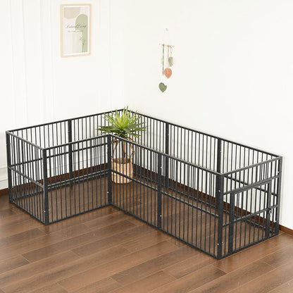 Dog Playpen - 32" Height Dog Pen, Heavy Duty Puppy Pen with Door, Safe & Sturdy, Easy Assemble for Indoor/Outdoor Pet Playpen (10 Panels with Door)