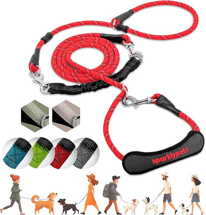 SparklyPets - Bungee Rope Handsfree Leash for 1 Dog - Demovable Slip Lead - Waist or Hip Belt Leash for Dog Walking, Running, Carnicross - Medium & Large Breeds