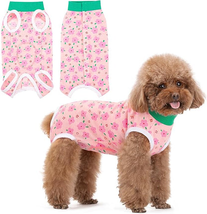 Coppthinktu Recovery Suit for Dogs After Surgery, Dog Onesie Surgery Recovery Suit for Female Spay, Soft Male Surgical Pajamas Bodysuits for Small Medium Puppy to Anti Licking Dog Cone Alternative
