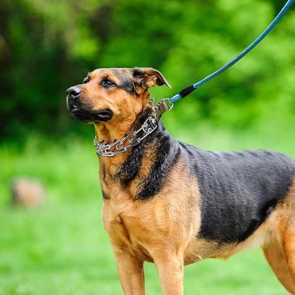 Prong Collar for Large Dogs, Dog Pinch Collar,Dog Choker Collar,High Strength Quick Release Metal Buckle,Comfort Rubber Tips,for Large Dogs (4.0mm, 23.6-Inch, Camouflage Green)
