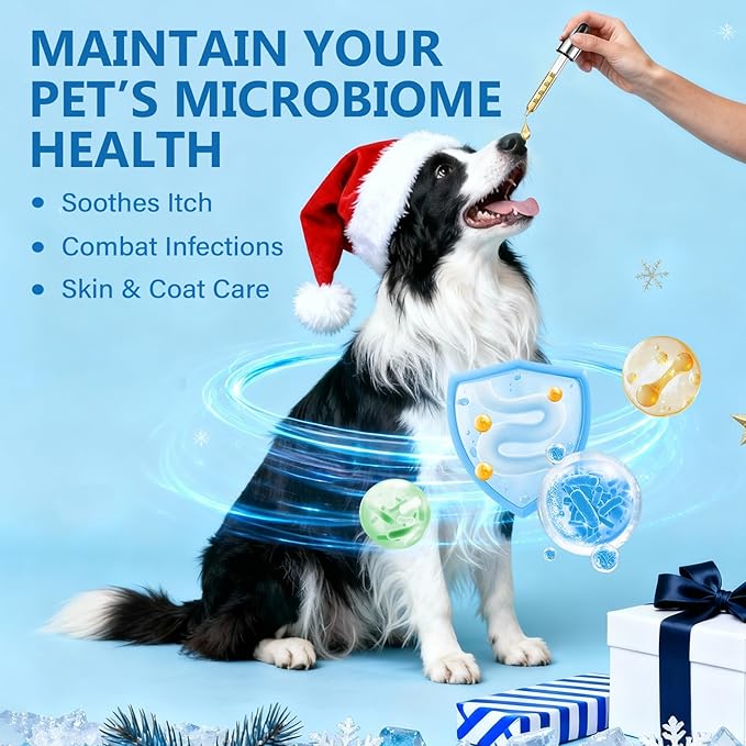 Yeast Infection Treatment for Dogs Support - Natural Dog Yeast Infection Treatment Drops with Probiotics & Vitamins - Relieves Itchy Skin, Paw Licking & Ear Irritation - Immune & Gut Health Supplement