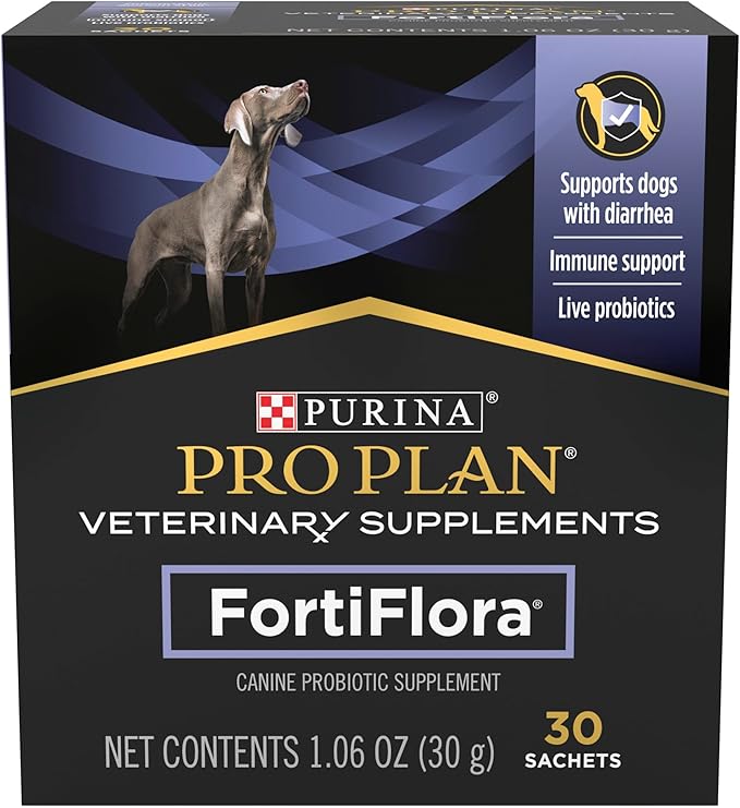 Purina Pro Plan Veterinary Supplements FortiFlora Dog Probiotic Supplement, Canine Nutritional Supplement 30 Ct. Box (Pack of 2)