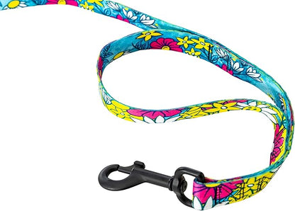 Wolfgang Heavy Duty Dog Leash, Pull-Tested for Walking & Training, LazyDaisy Print, Dual Handle Large