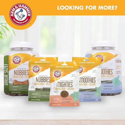 Arm & Hammer for Pets Nubbies Dental Treats Value Size - Baking Soda & Calcium Dog Dental Chews, Helps Scrub Plaque & Tartar While Chewing, Chicken Flavor, 139 Count, 52.8 Oz - 2 Pack