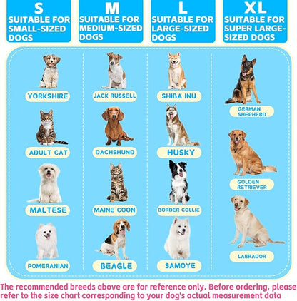Inflatable Dog Cone Collar Alternative After Surgery, Soft Donut Neck Cone for Golden & German Shepherd Extra Large Dogs, etc, Comfortable Protective E Collar Recovery Cone Not Block Vision