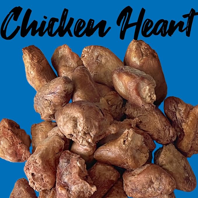 Freeze Dried Chicken Hearts for Dogs & Cats (16oz) – Single Ingredient Dog Treats – USA Sourced & Made – High Protein, All Natural, Grain Free – Raw Freeze-Dried Training Treat