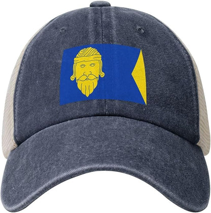 Classic Wormer vlag Denim mesh Cap Truck Driver Baseball hat Breathable Adjustable dad caps Black