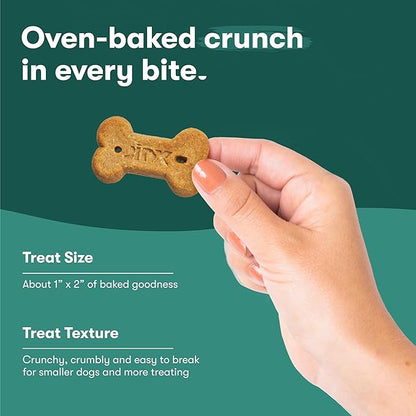 Jinx Oven-Baked Chicken Bone Broth Biscuit Dog Treats - Crunchy, All Natural, Superfood-Rich with Cage-Free Chicken, Dog Biscuits for Puppies, Adults & Seniors - 16oz