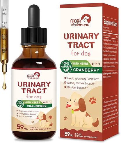 100% Pure Urinary Tract for Dog Drops, Herbal Blend Support Healthy Urinary Function, Kidney Stones Support & Bladder Support. 2oz