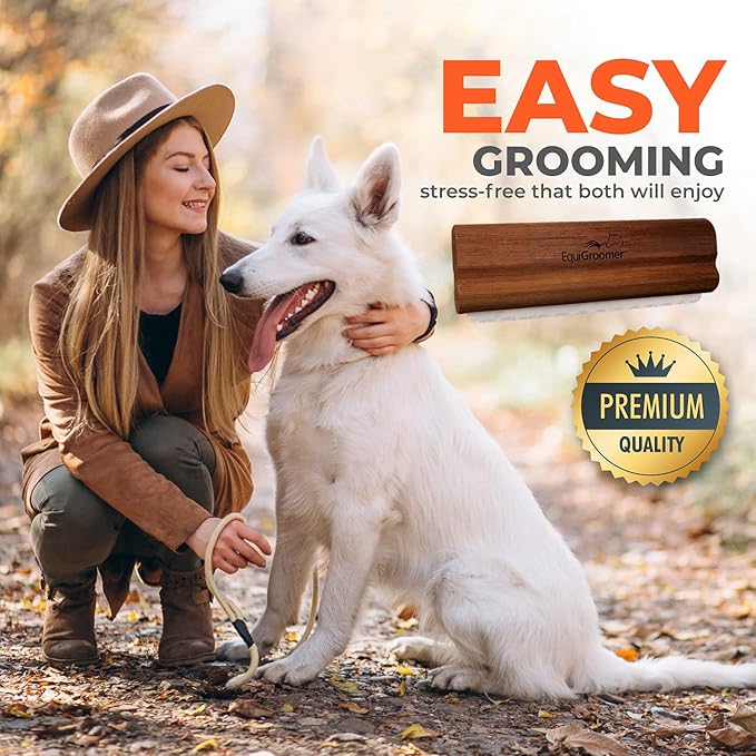 EasyGroomer Deshedding Brush for Dogs & Cats – Undercoat Grooming Tool for Short & Long Hair, Removes Loose Fur & Dirt, Reduces Shedding for Small & Large Pets, Mahogany