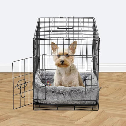 Dog Crate - 24 Inch Small Single Door Portable Puppy Dog Cage, Metal Wire Pet Kennel with Secure Lock, Leak-Proof Pan Tray, Foldable Design for Small Dog Indoor Training and Outdoor Trave