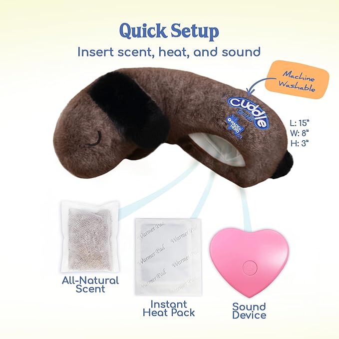 Race&Herd CuddleBun Heartbeat Puppy Toy Sleep Aid - Heartbeat Dog Toy, Dog Heartbeat Toy for Puppy Must Haves for Separation Pet Anxiety Relief Puppy Calming Aid, Dog Toys Behavioral Training (Cocoa)