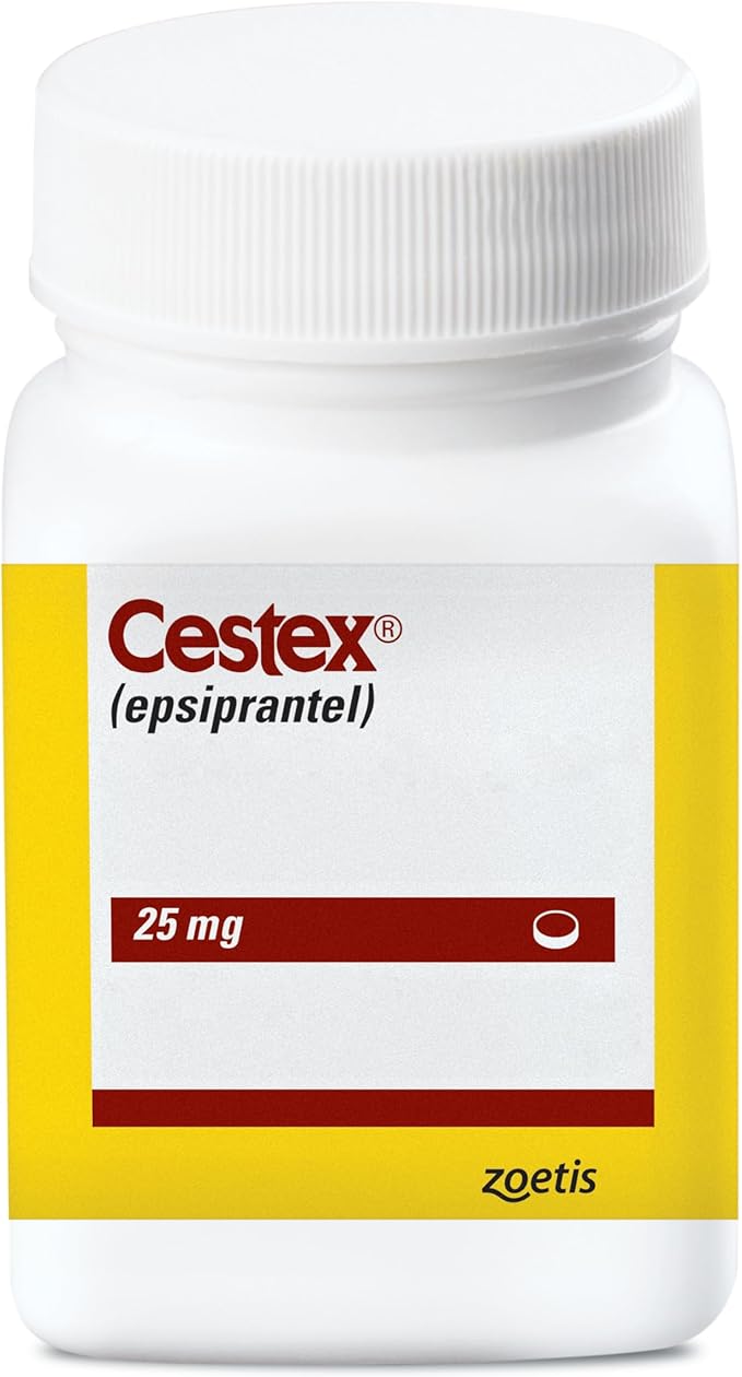 Cestex (epsiprantel) for Dogs & Cats, 25 mg (Maroon), 1 Tablet