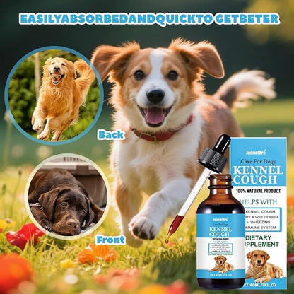 Herbal Cough Drops for Dogs & Cats, 60ML Natural Soothing Supplement for All Breeds, Sizes - Soothes Cough & Throat Irritation