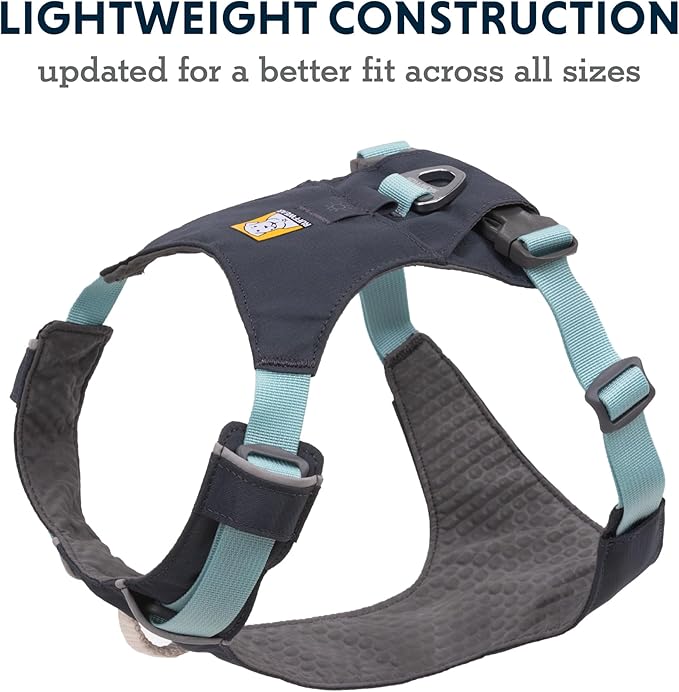 Ruffwear, Hi & Light, Everyday Lightweight Dog Harness, Trail Running, Walking, Hiking, All-Day Wear, Basalt Gray, Small