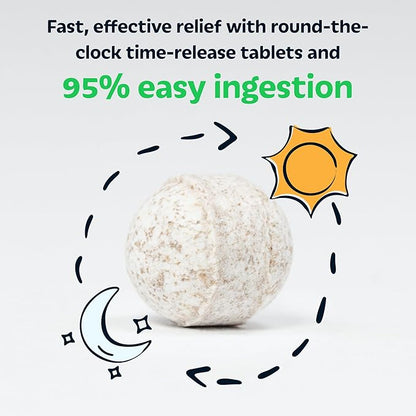 Tails ’N’ Tummies Probiotics for Dogs: 60 Tiny Tablets for Allergies, Itchy Skin, Diarrhea & Digestive Relief – Gentle, Clean Formula for Dogs