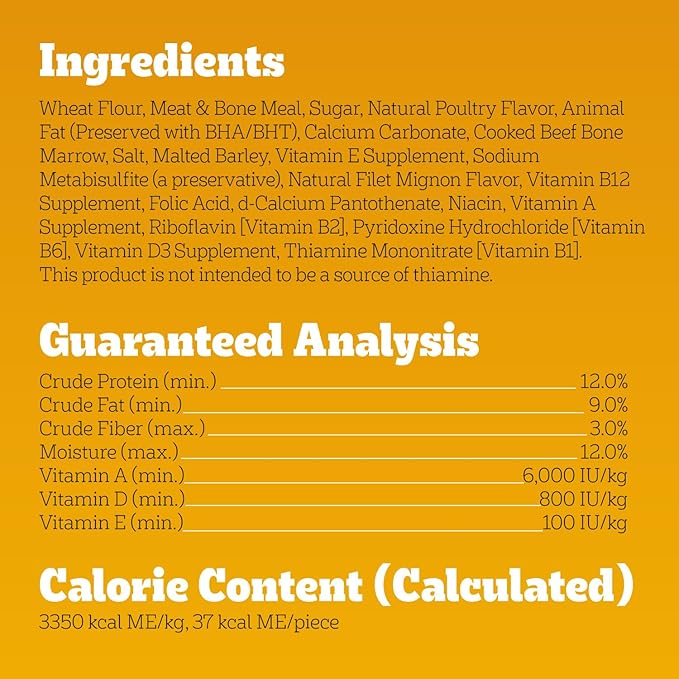 Pedigree Dry Dog Treats MarroBone, Real Beef Flavor, Bone Marrow Dog Treats, 6 lb. Bag (Pack of 1)