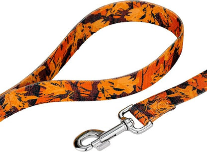 Country Brook Petz - Orange Sunset Camo Martingale Dog Collar and Leash - Camouflage Collection Featuring Rugged Designs (1/2 Inch, 2XS)