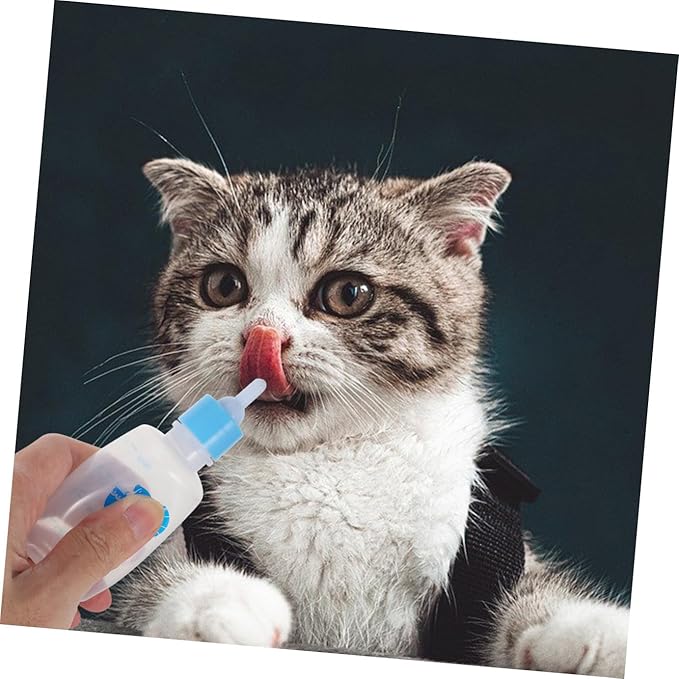 2Pcs Kitten and Puppy Milk Feeders Soft Pacifier Bottles for Newborn Animals Pet Nursing Bottles Easy to Squeeze Durable and Reusable