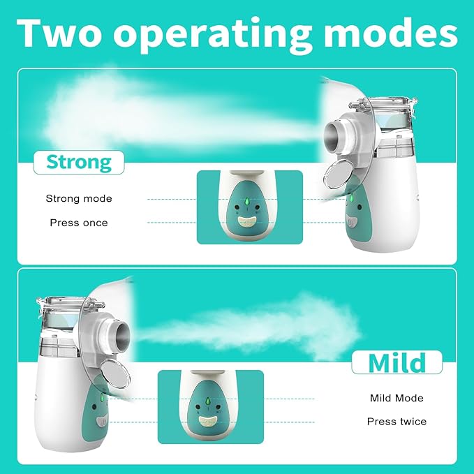 Pet Nebulizer for Dogs, Dog Nebulizer and Inhaler Mask for Dog,Low Noise, Suitable for Medium-Sized Dogs, Green M